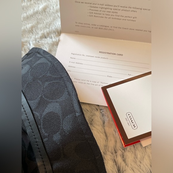 NEW Coach Signature crusher with leather trim Bucket Hat - Black size P/S - Picture 8 of 11